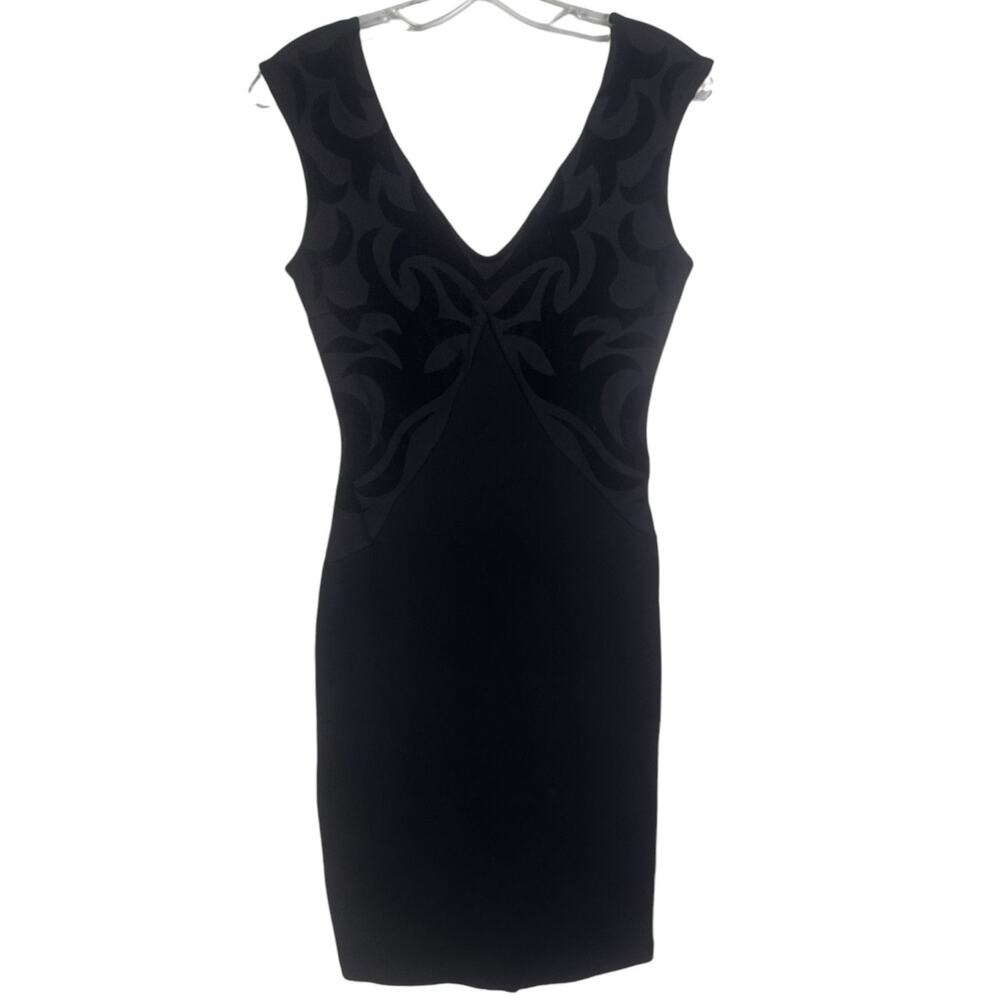 Mystic Cocktail Party Dress V-Neck Strapless Mini Dress Stretch Black S